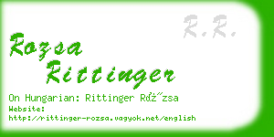 rozsa rittinger business card